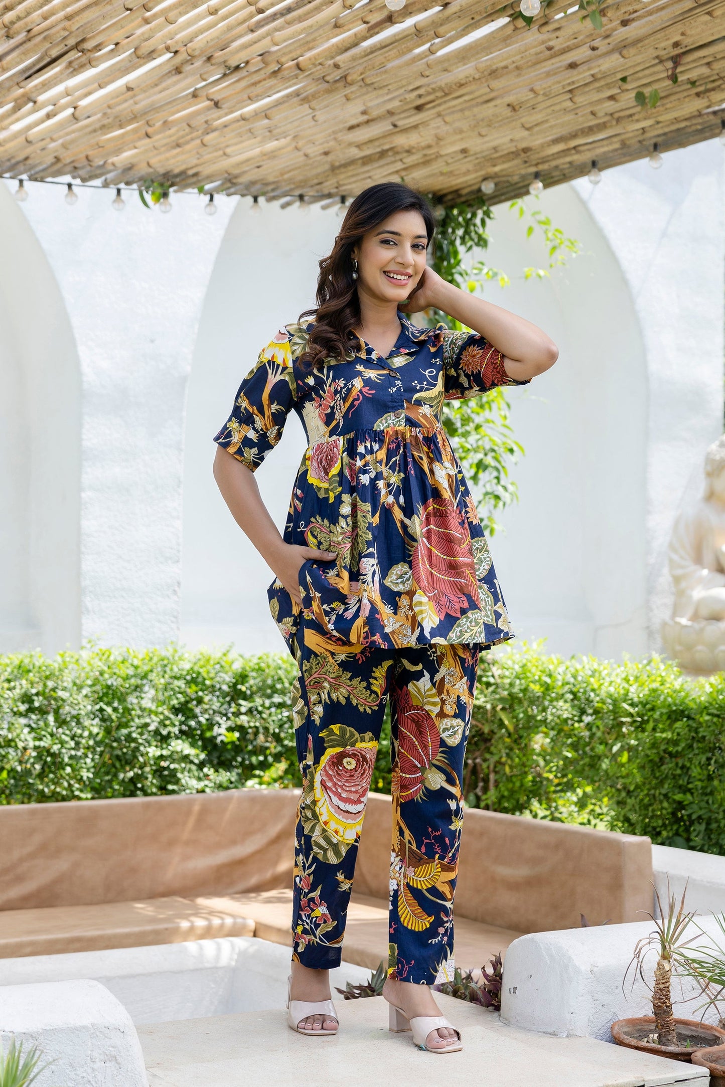 Icelandic Bloom Cotton Co-ord Set