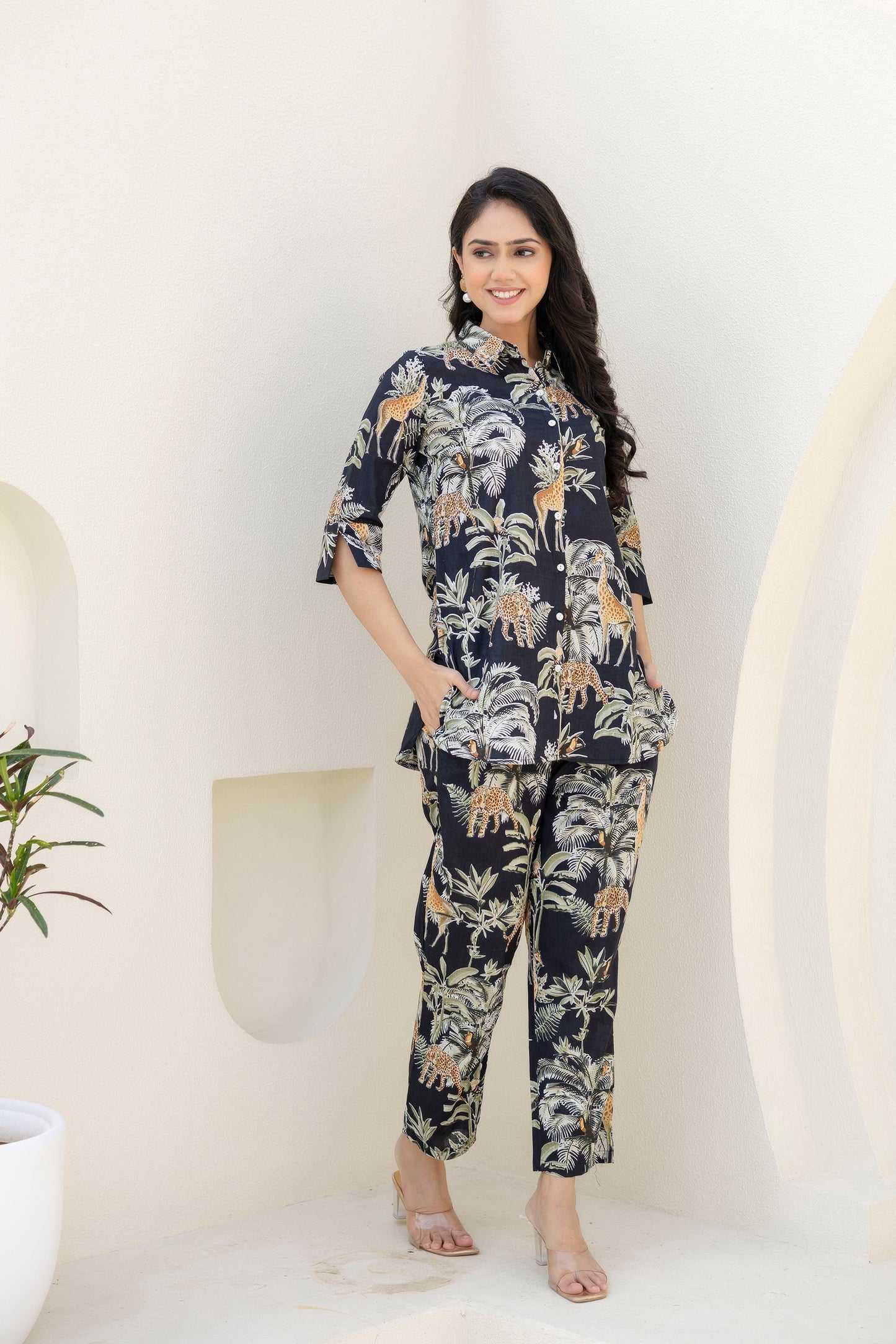 Nocturnal Canopy Cotton Co-ord Set