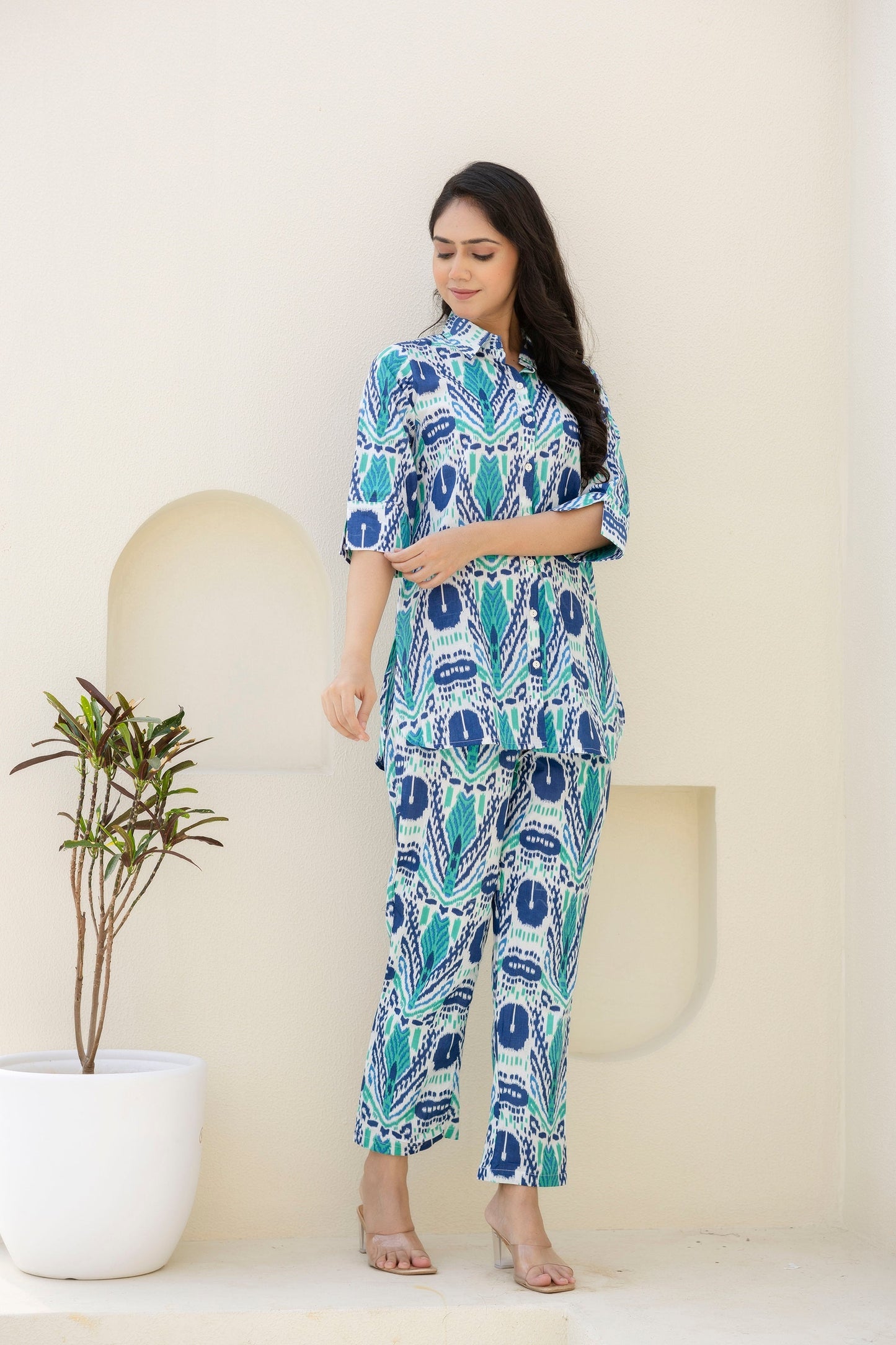 Kaleido Drift White Co-ord Set