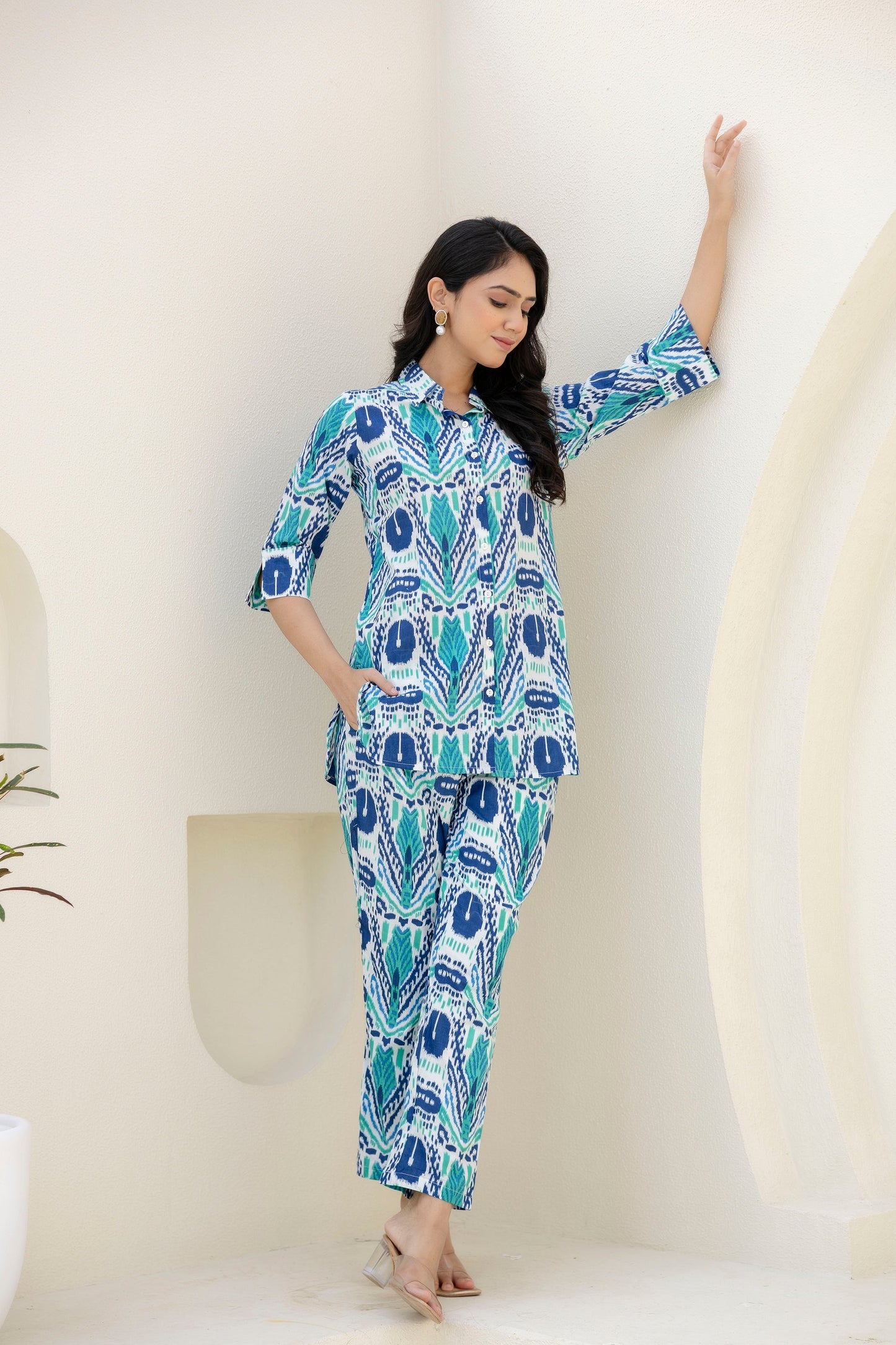 Kaleido Drift White Co-ord Set