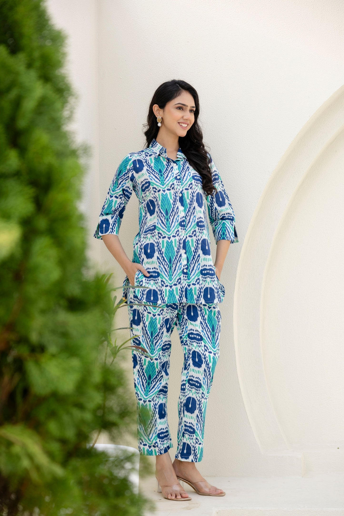 Kaleido Drift White Co-ord Set