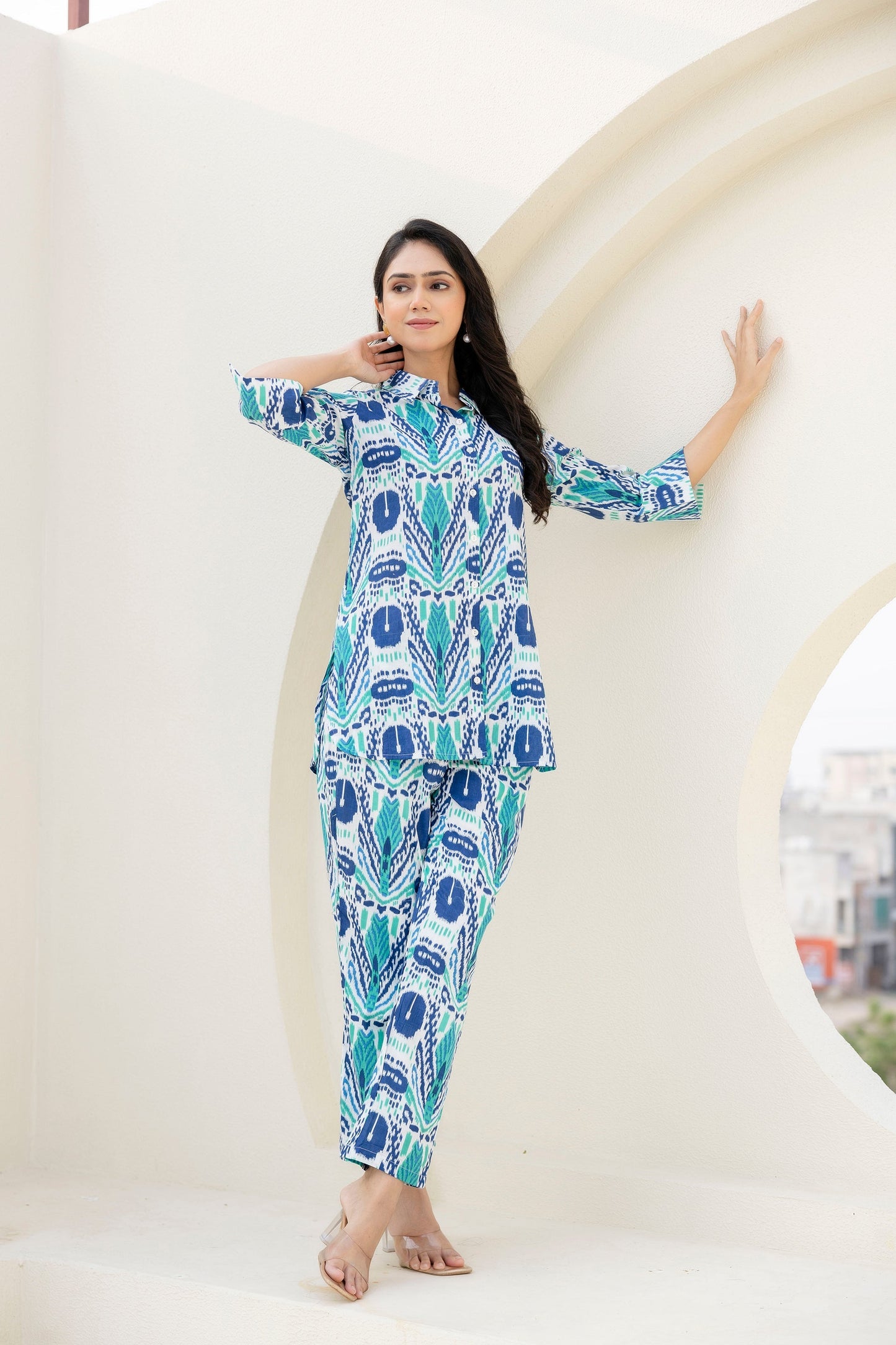 Kaleido Drift White Co-ord Set