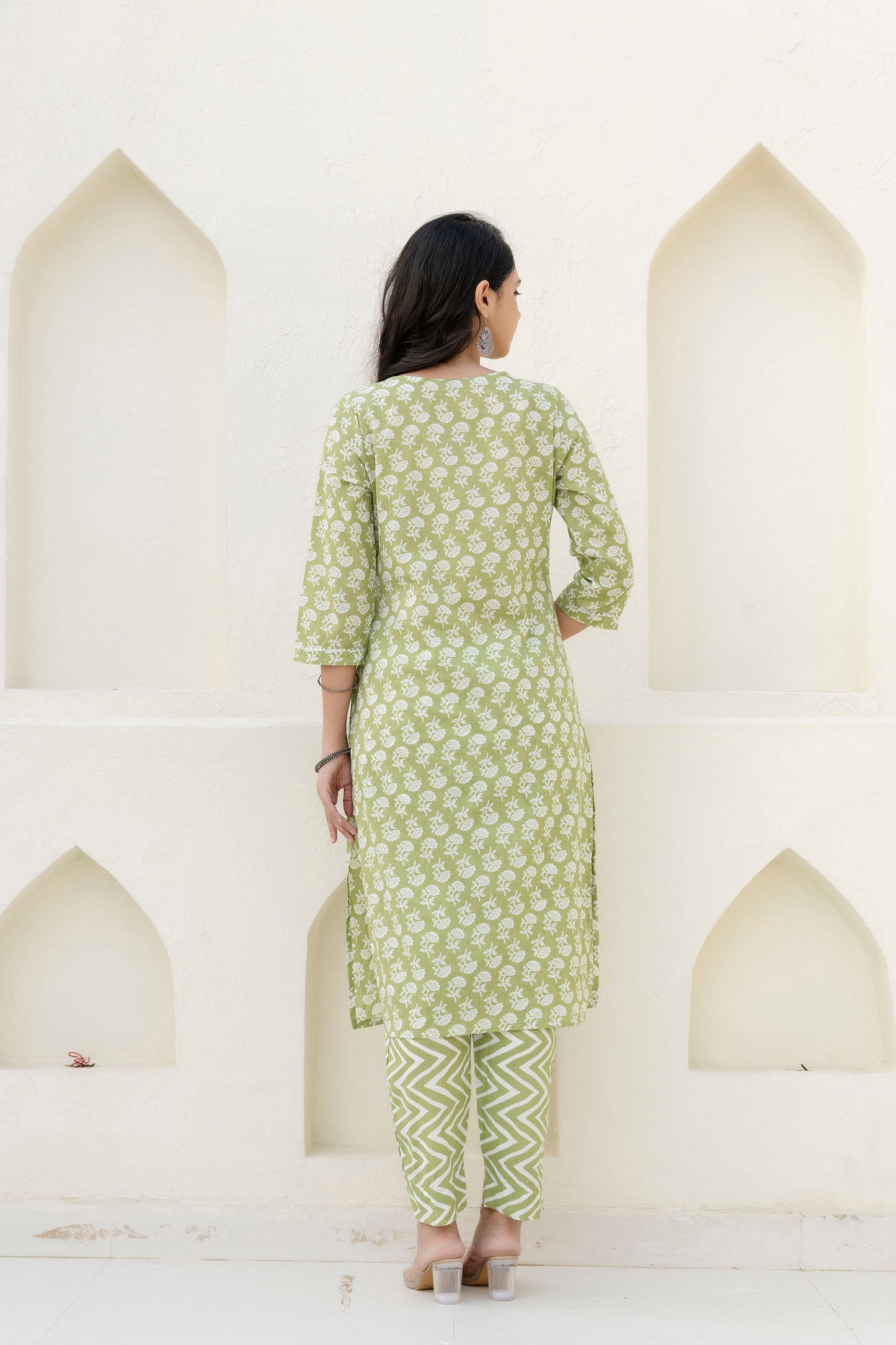 Basil Floral Cotton Dupatta Set
