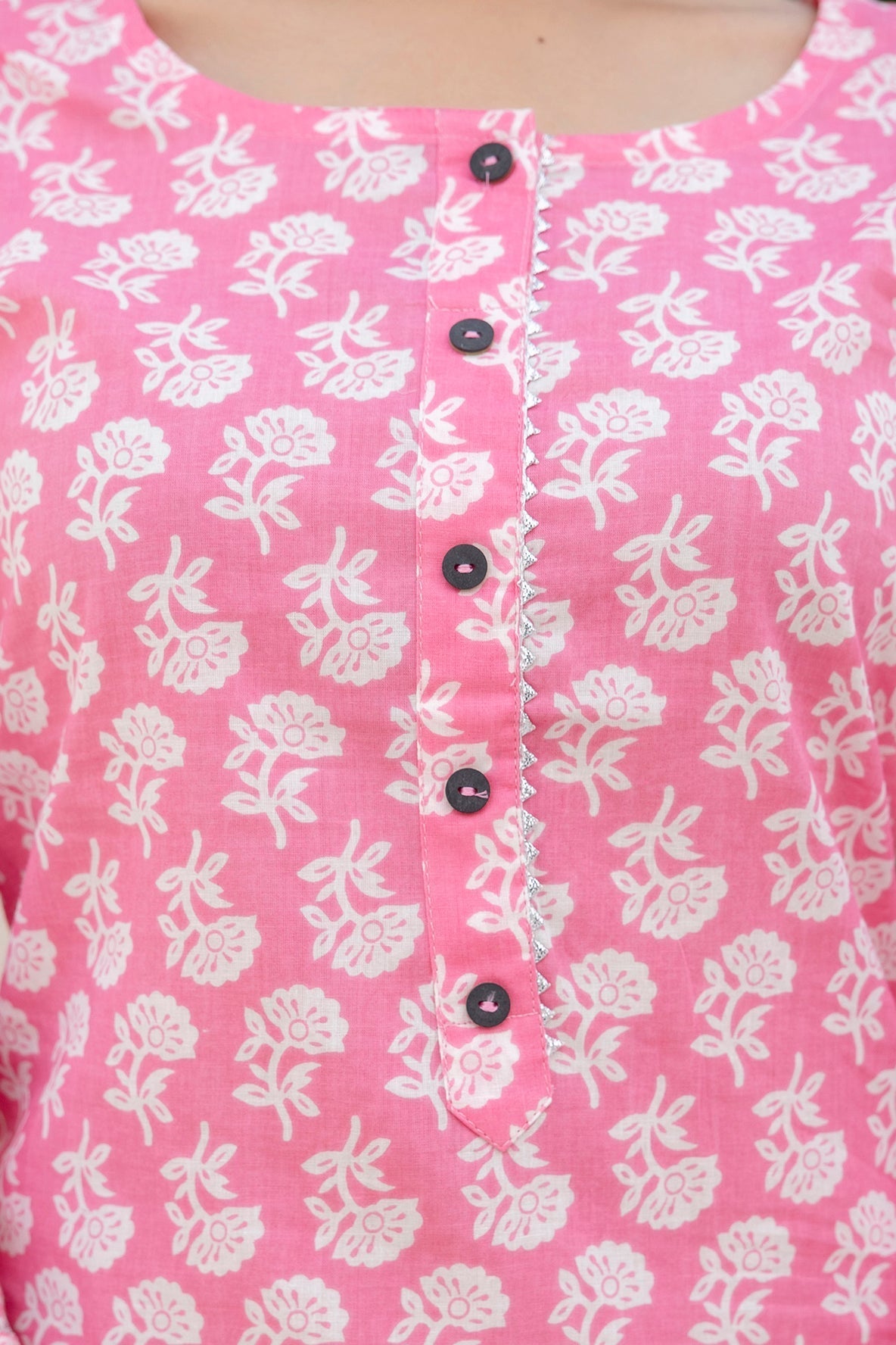 Rose Floral Cotton Dupatta Set