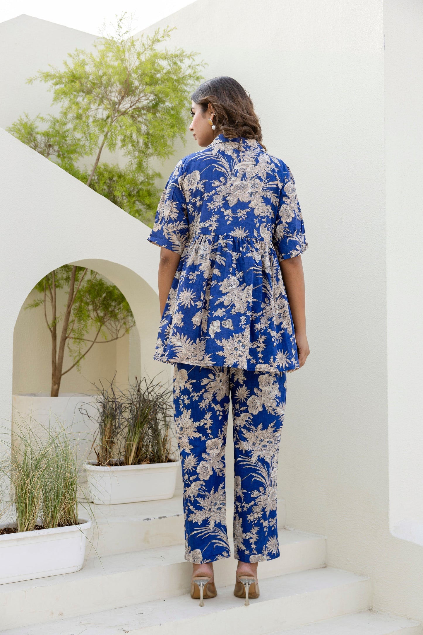 Cloudblush Blue Floral Co-ord Set