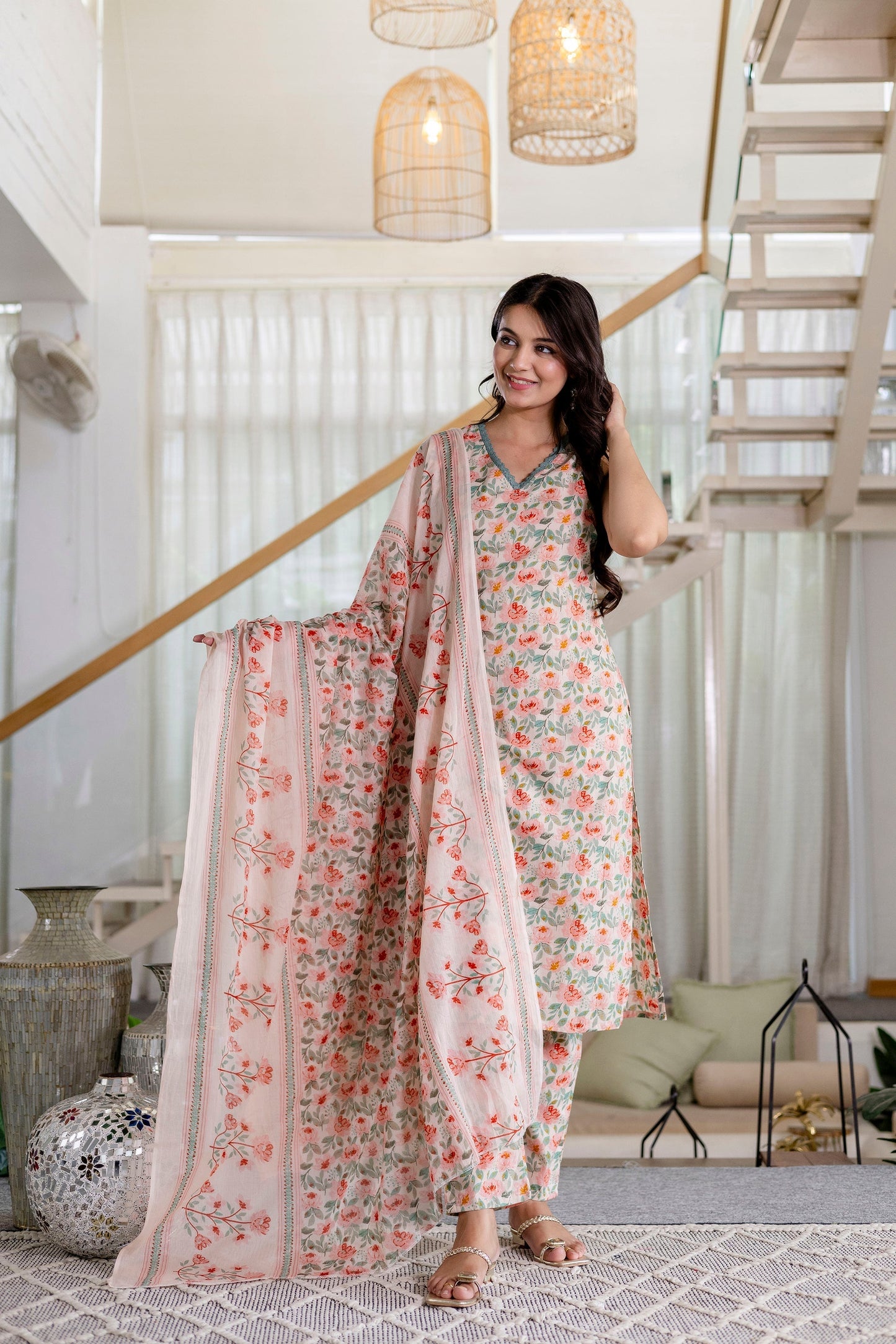Pearldawn Cotton Dupatta Set