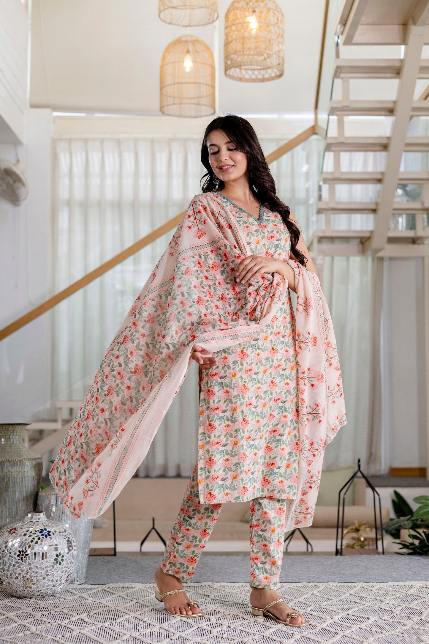 Pearldawn Cotton Dupatta Set