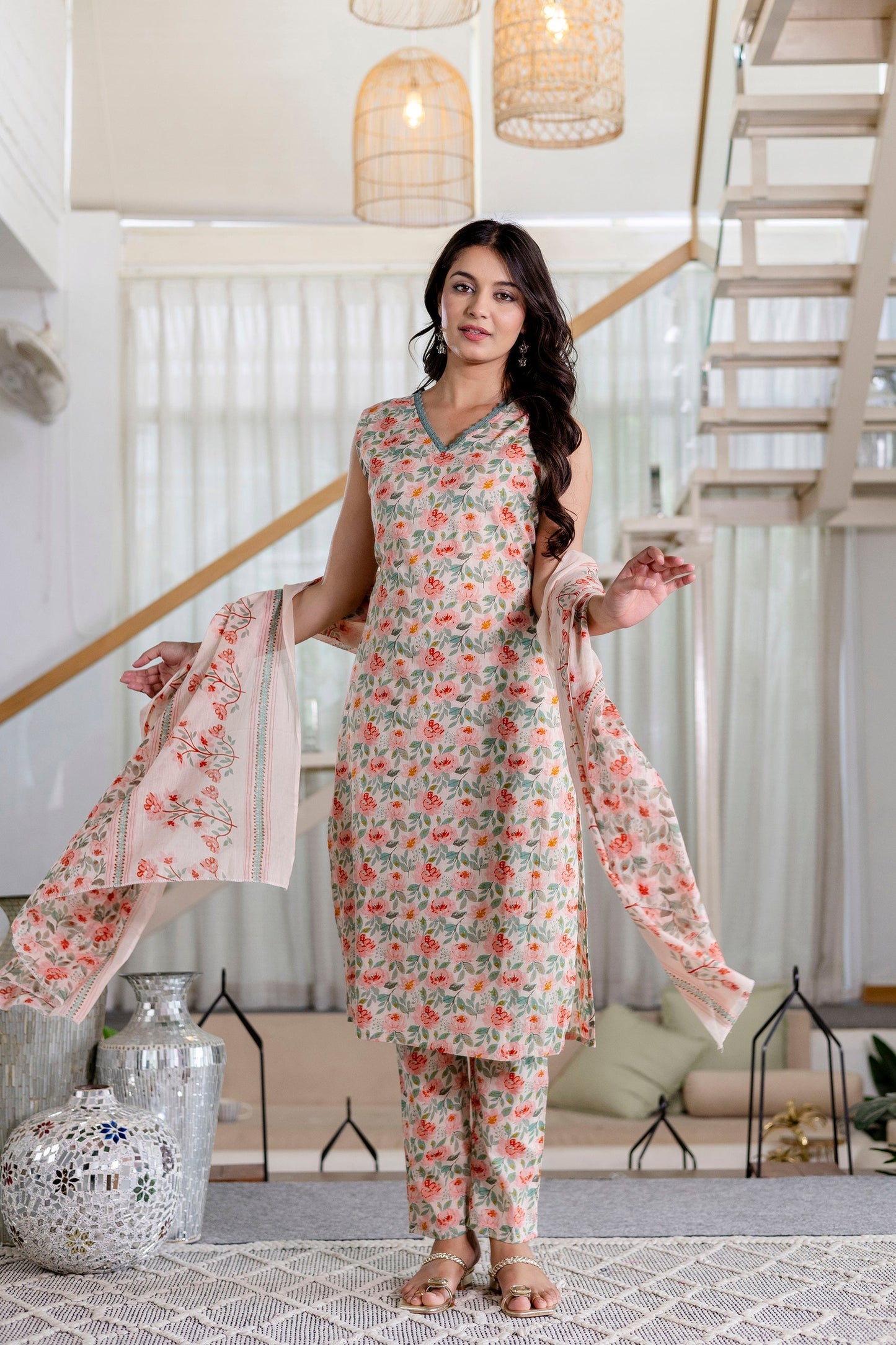Pearldawn Cotton Dupatta Set