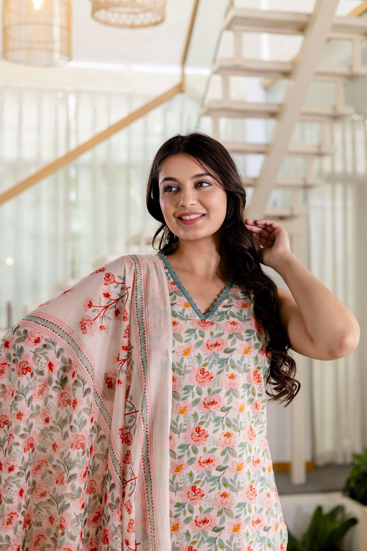 Pearldawn Cotton Dupatta Set