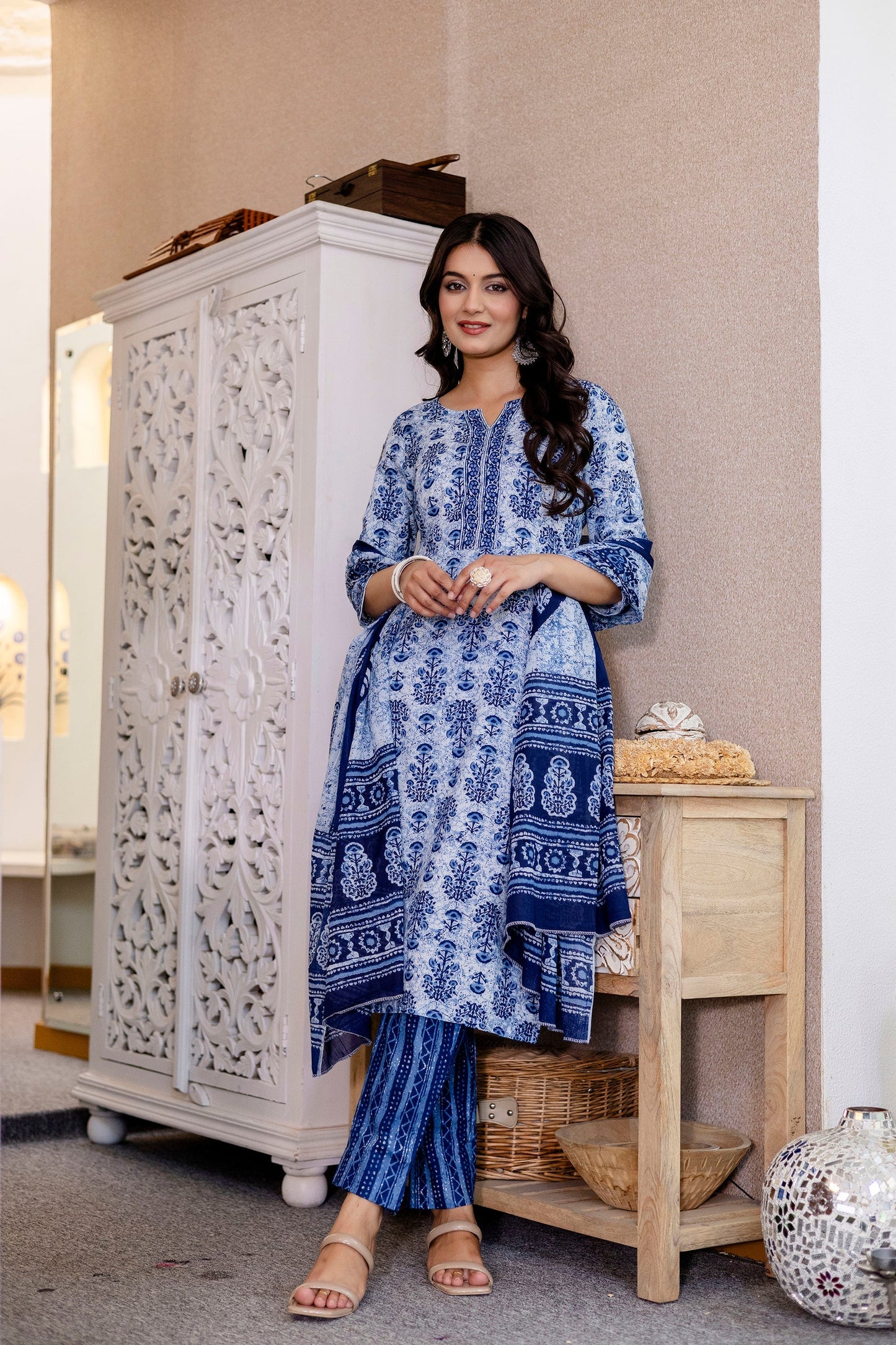 Skytrace Cotton Dupatta Set