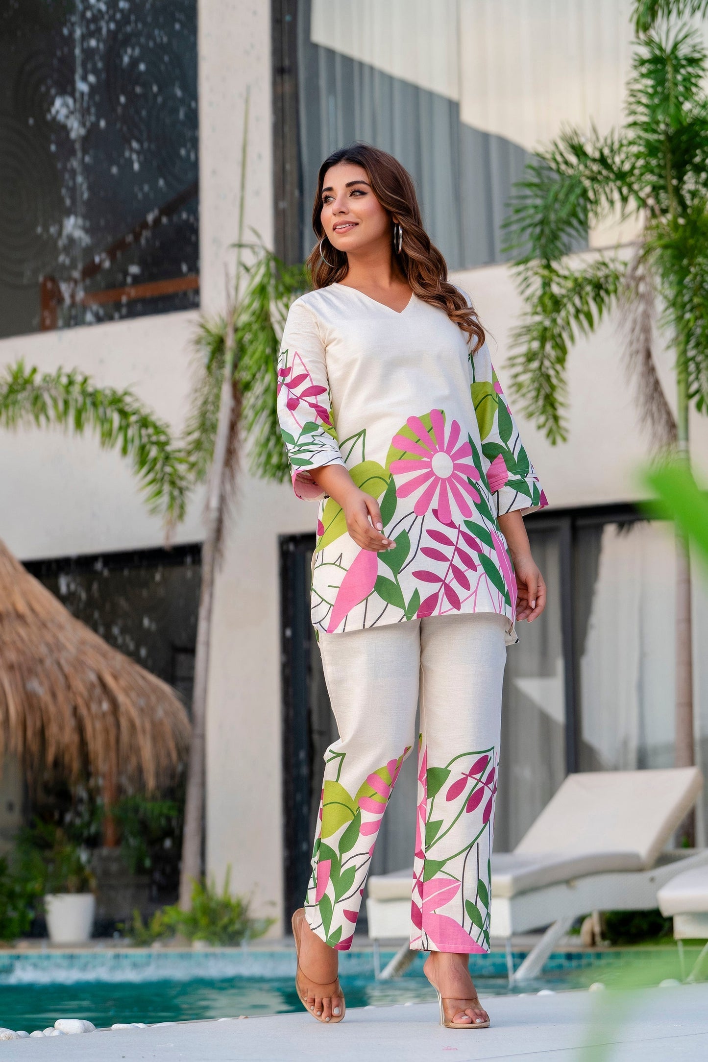 Serene Shell Cotton Flex Co-ord Set