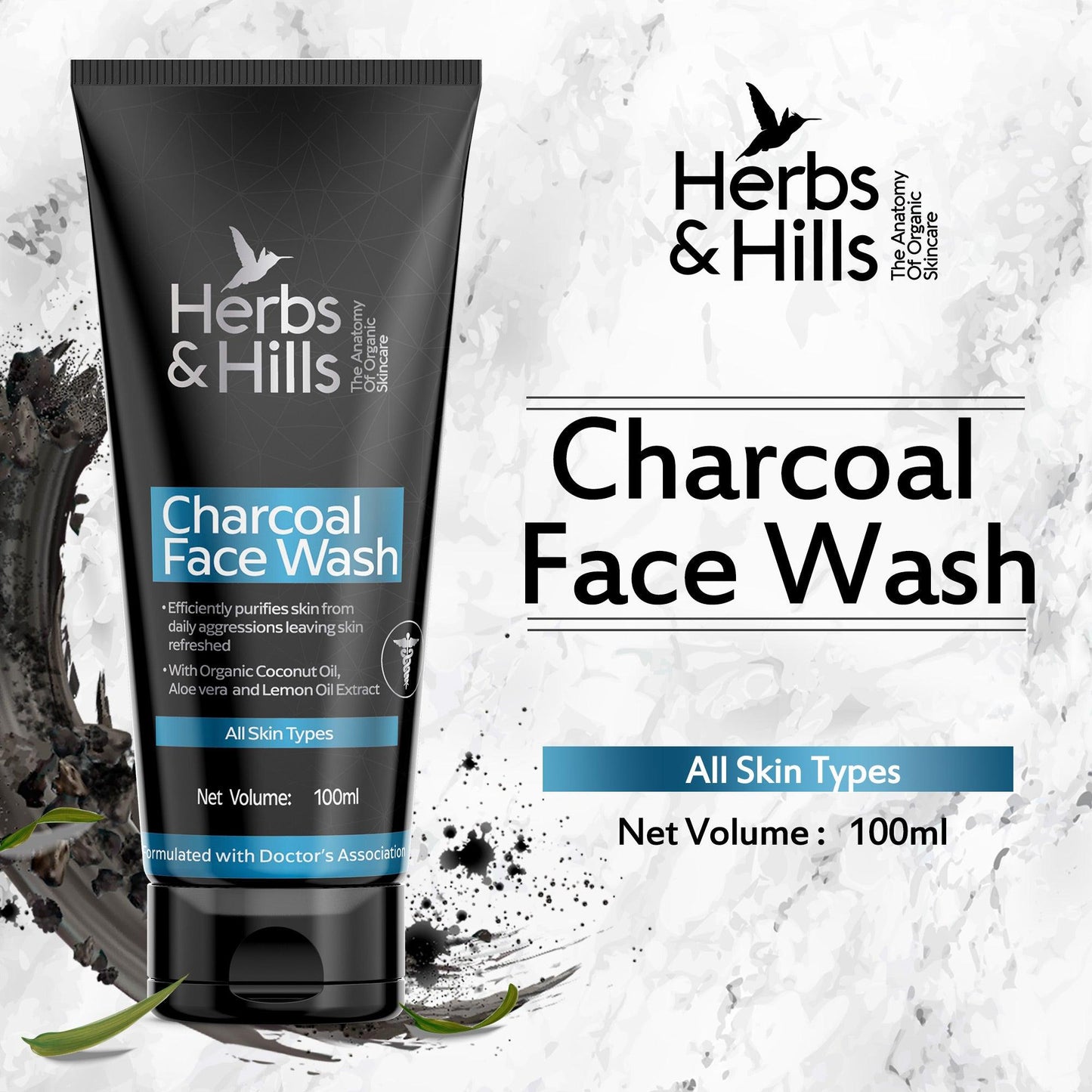 Charcoal Face Wash - 100 ml