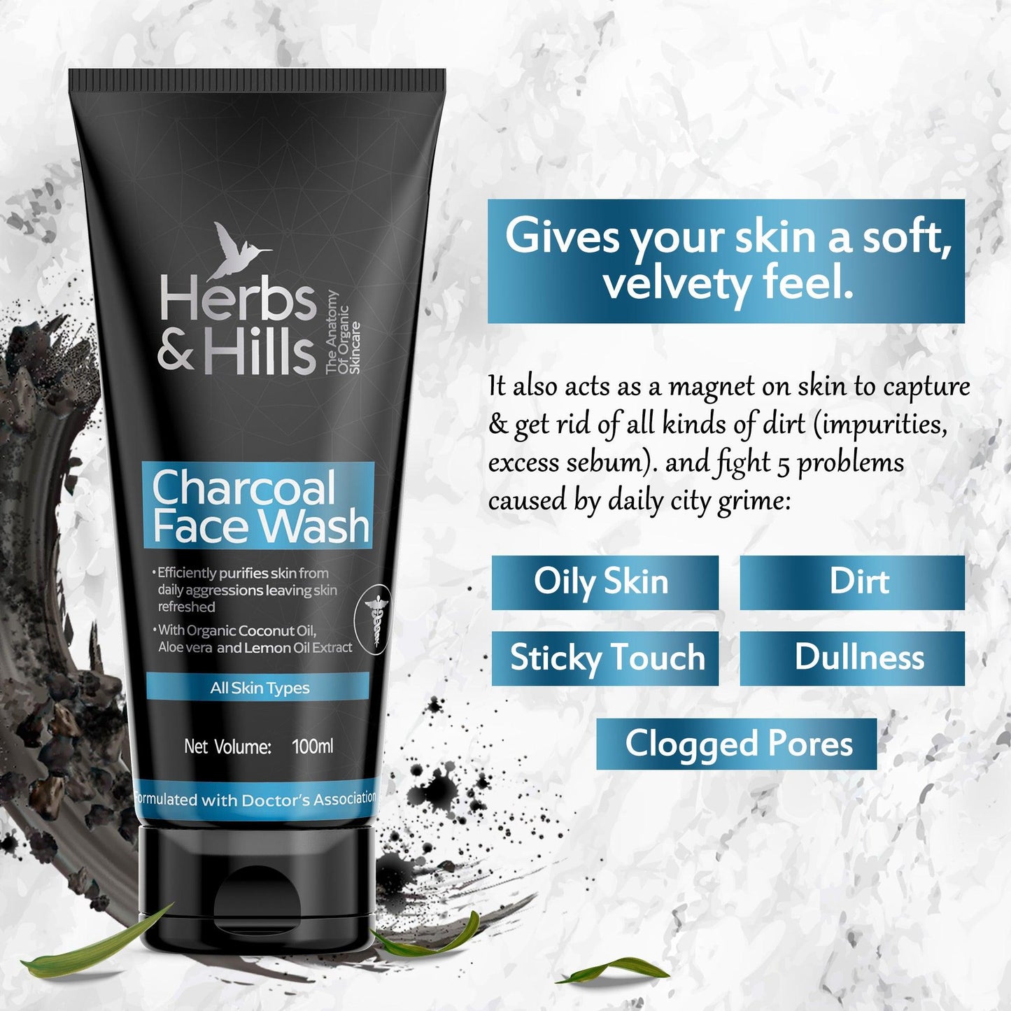 Charcoal Face Wash - 100 ml