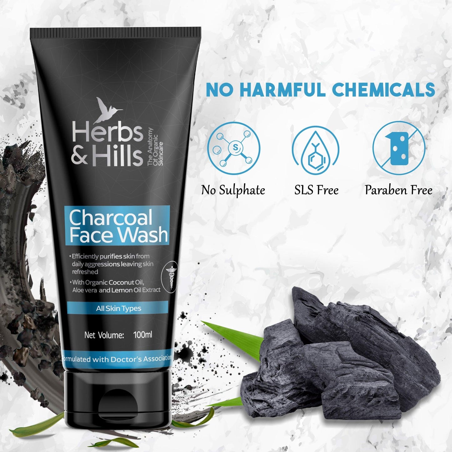 Charcoal Face Wash - 100 ml