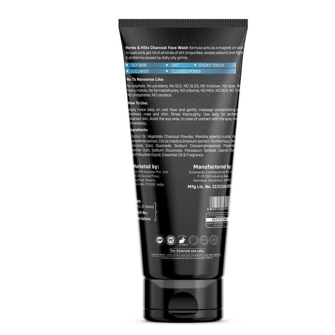 Charcoal Face Wash - 100 ml