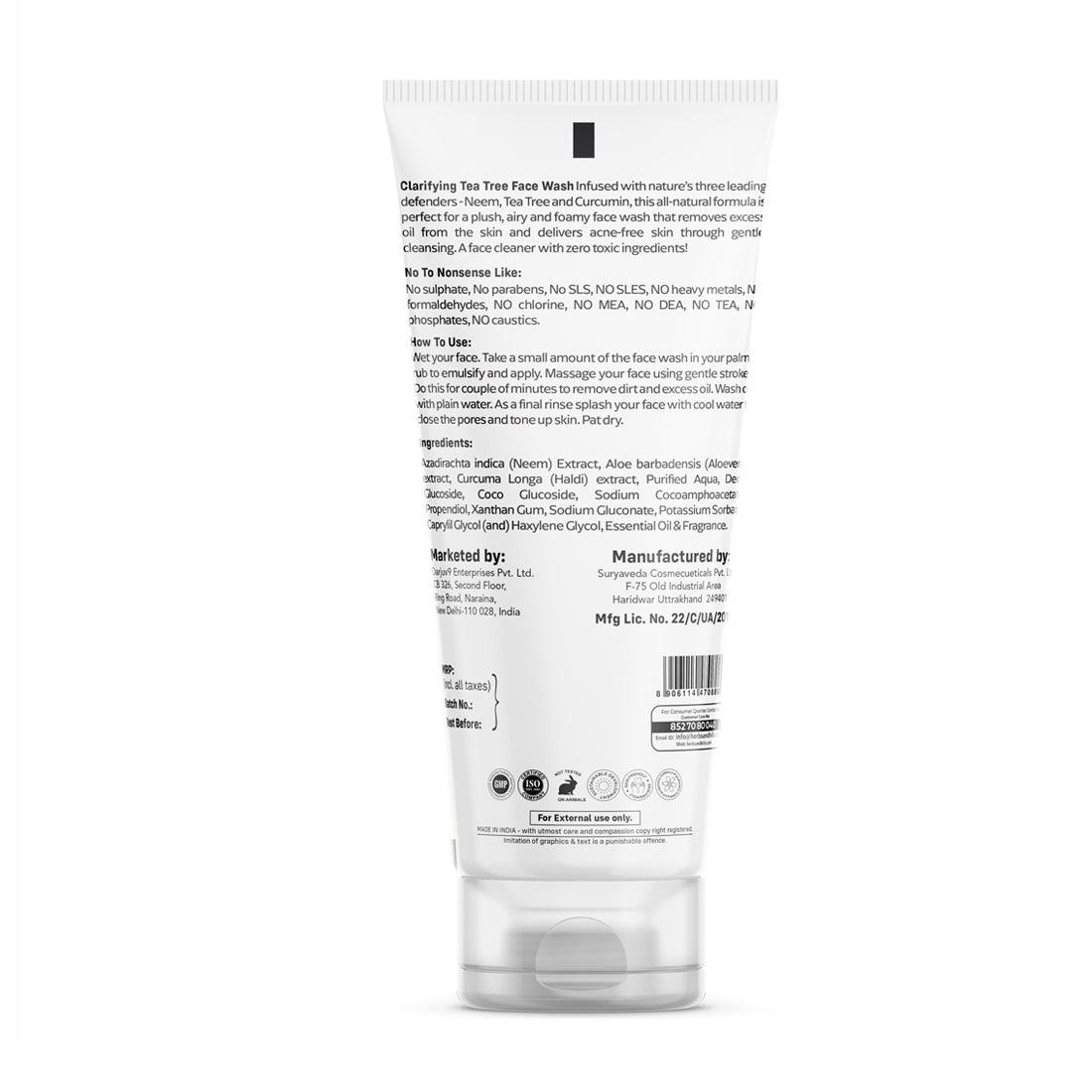 Clarifying Tea Tree Face Wash - 100 ml