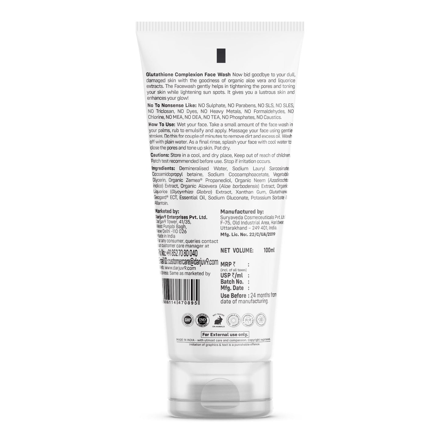 Glutathione Complexion Face Wash - 100 ml