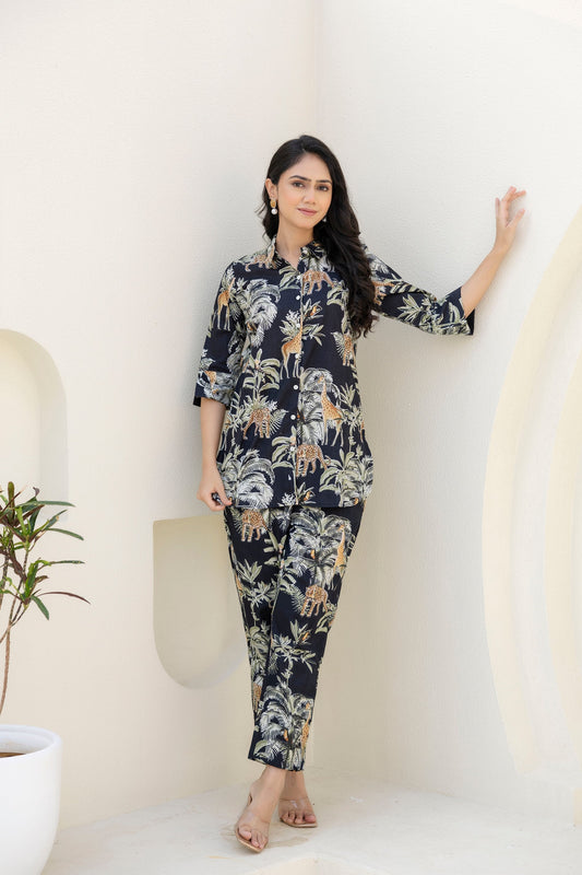 Nocturnal Canopy Cotton Co-ord Set