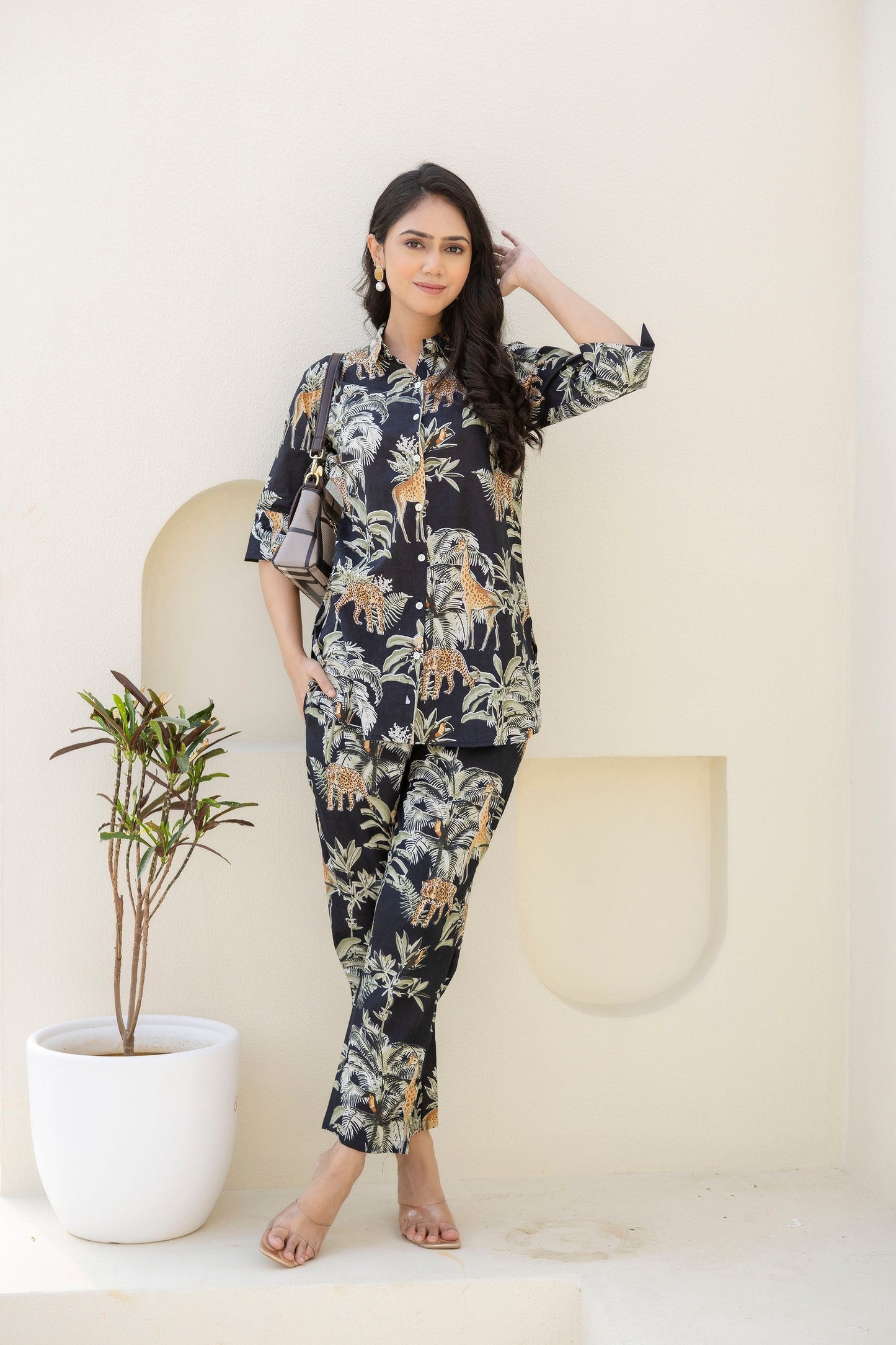 Nocturnal Canopy Cotton Co-ord Set