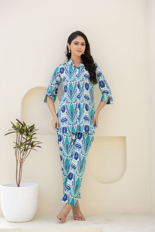 Kaleido Drift White Co-ord Set
