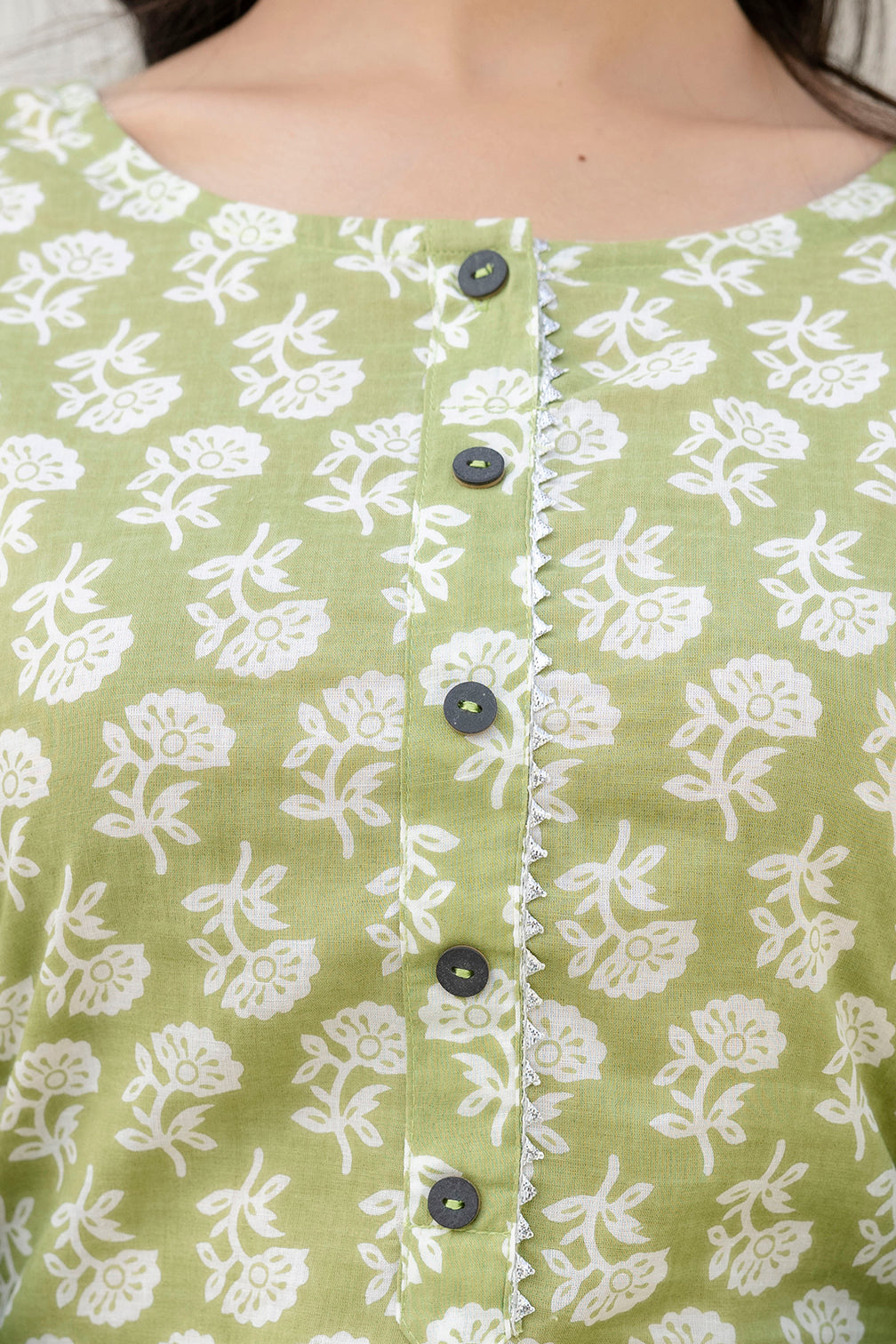 Basil Floral Cotton Dupatta Set