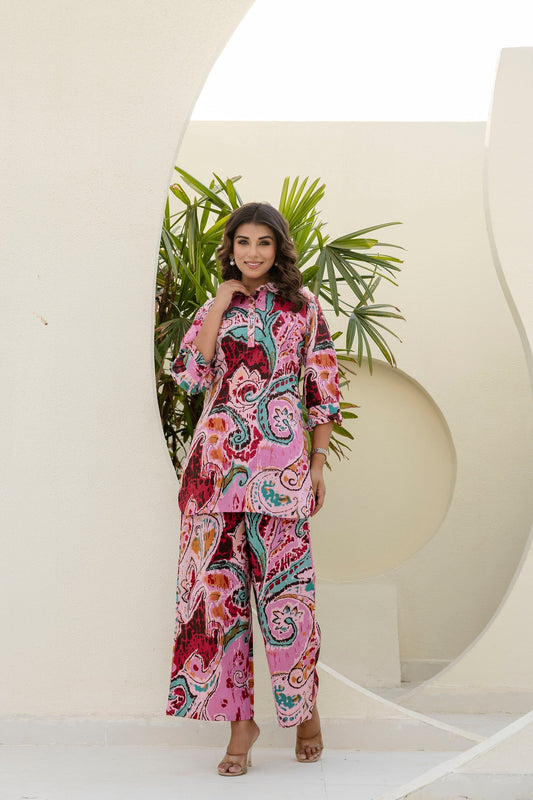 Rosywhirl Cotton Co-ord Set