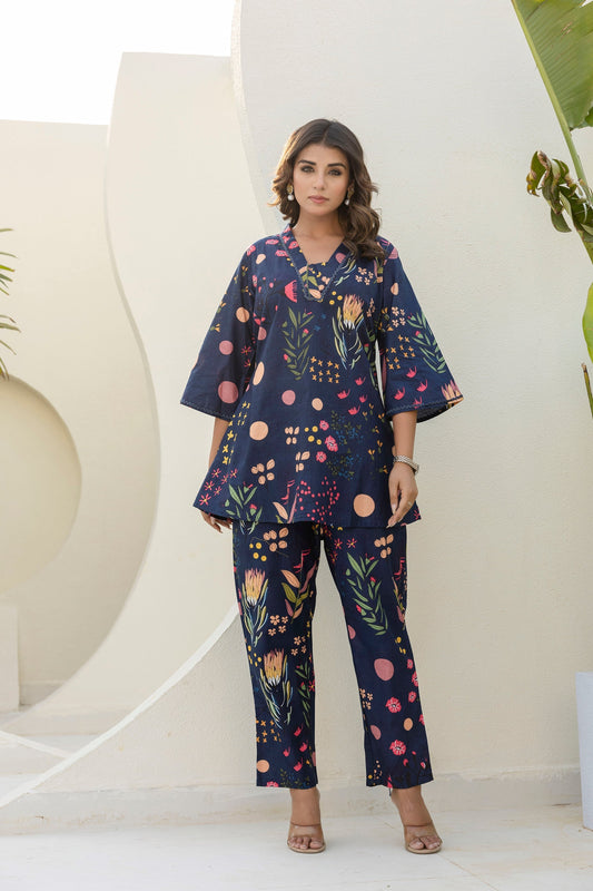 Noirwave Cotton Co-ord Set