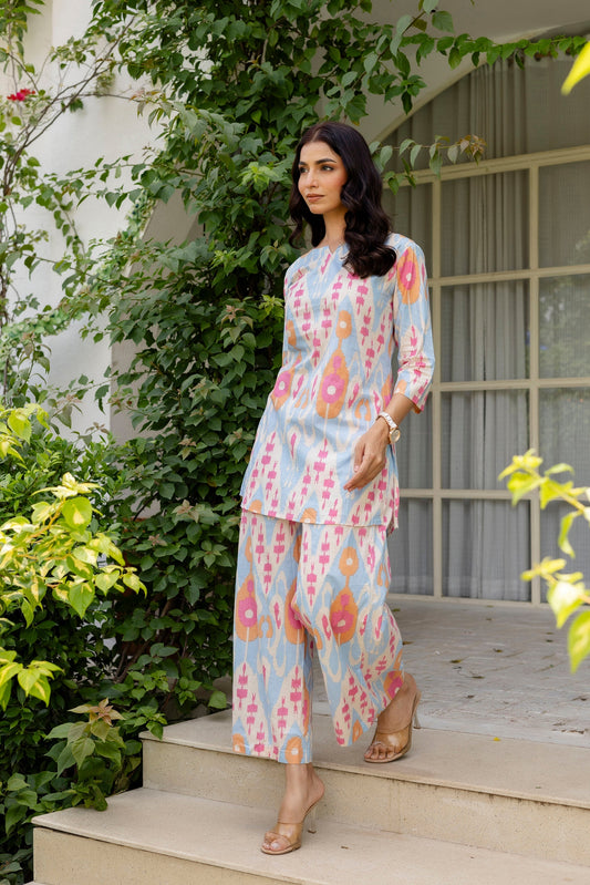Summer Sorbet Ikat Cotton Co-ord Set