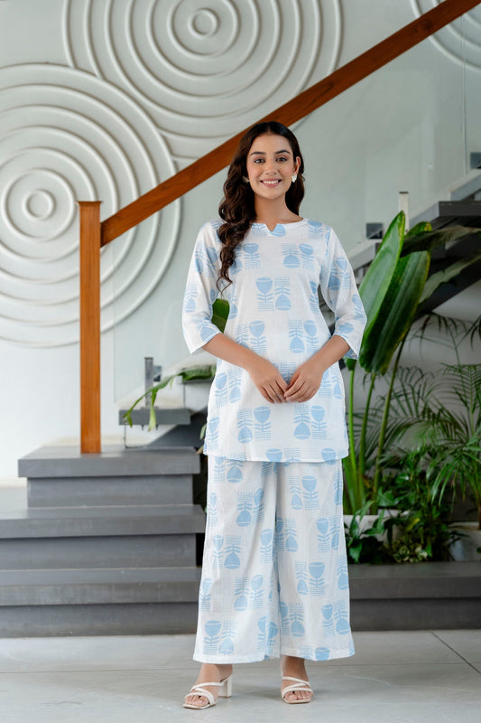 Bare White Cotton Co-ord Set