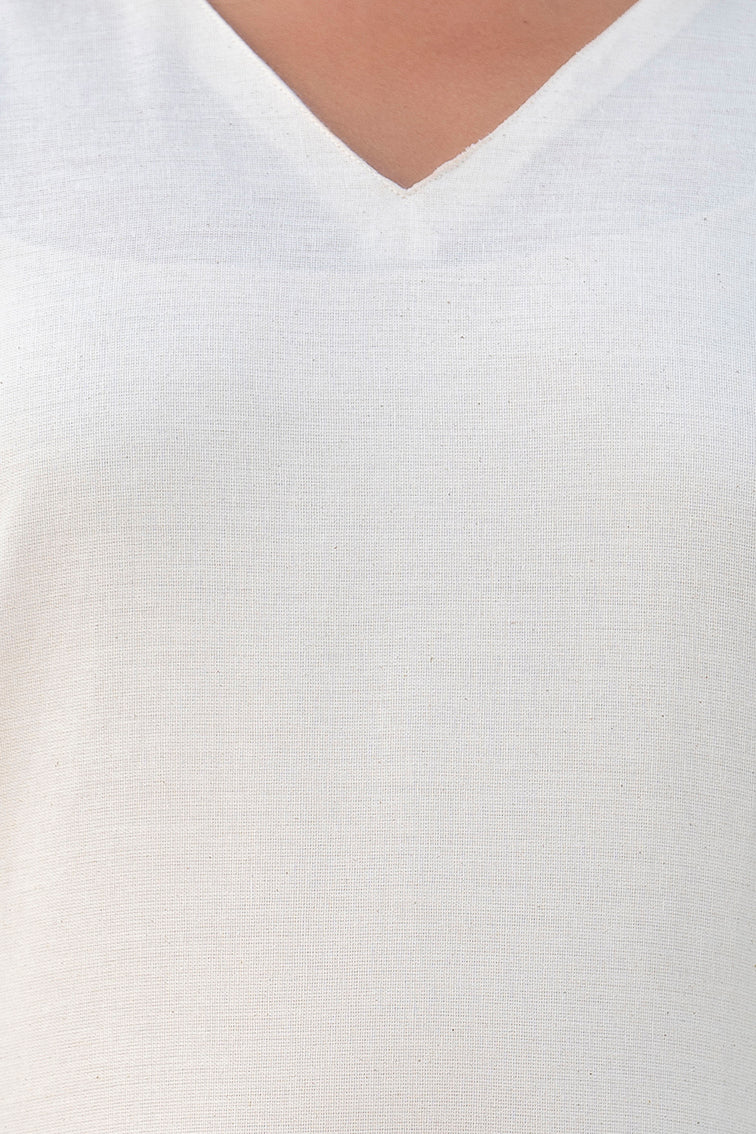 Lotus Whisper Ivory Cotton Flex Co-ord Set