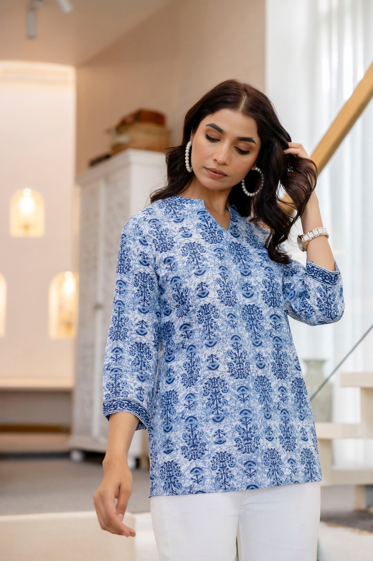 Celestial Bloom Cotton Top