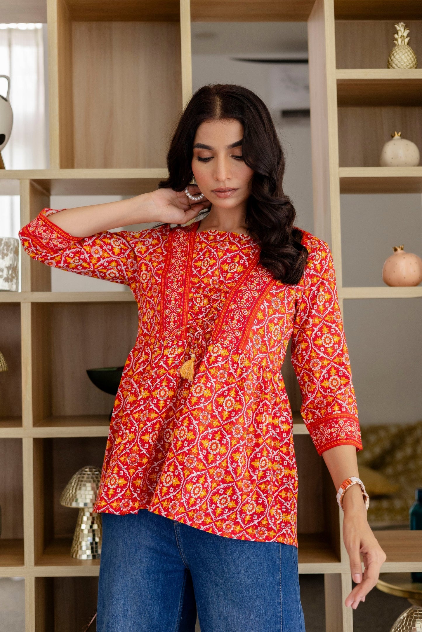 Fiesta Rouge Cotton Top