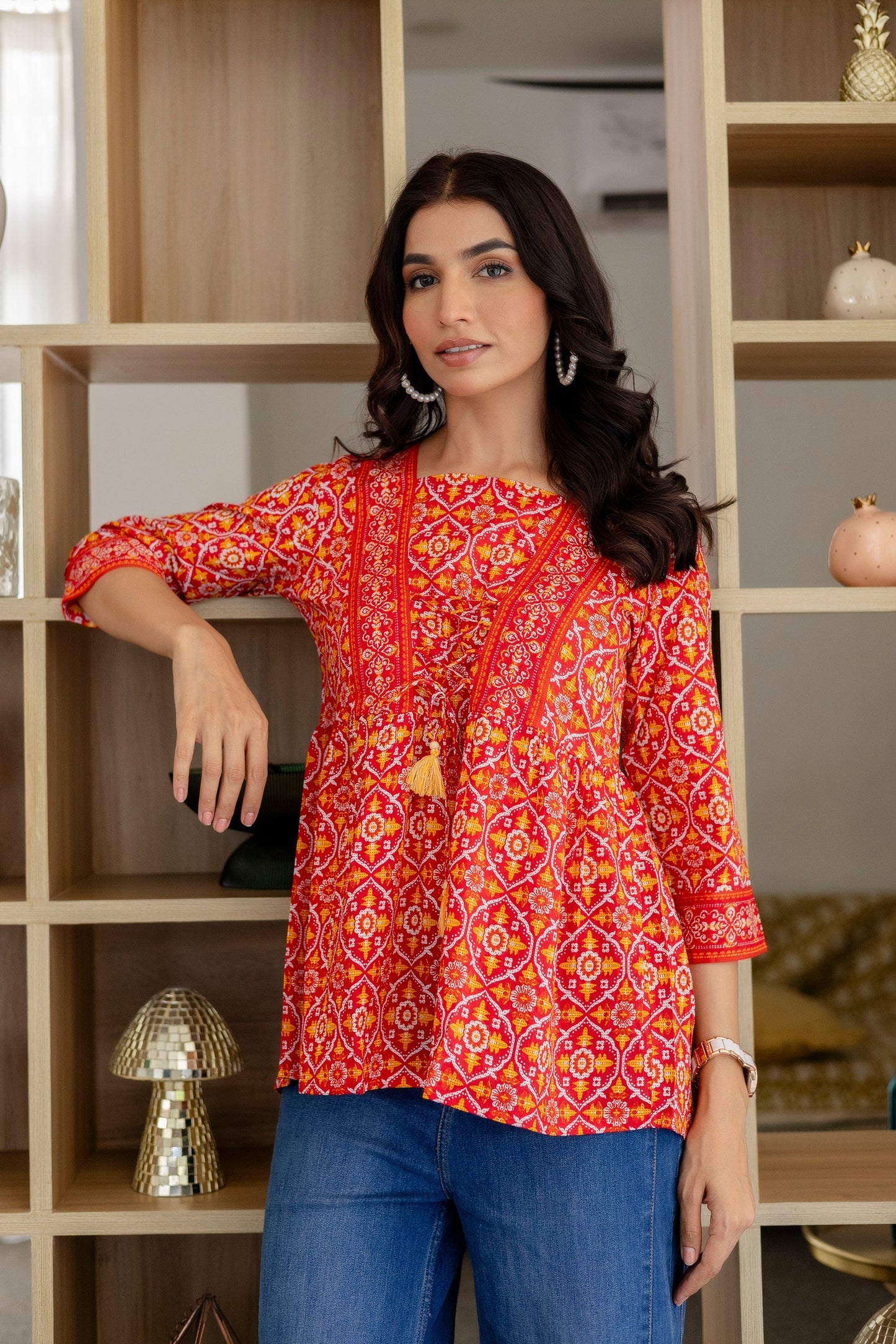 Fiesta Rouge Cotton Top