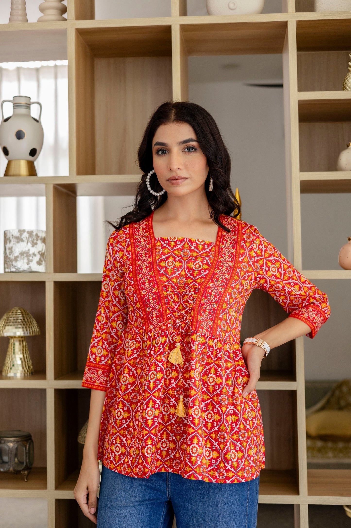 Fiesta Rouge Cotton Top