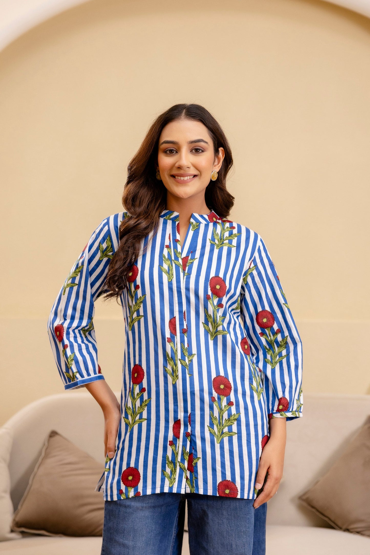 Bloomline Striped Cotton Top