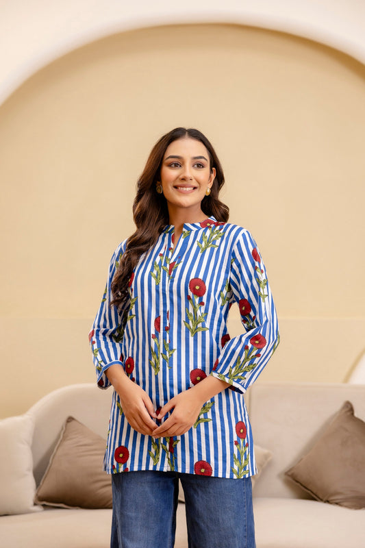 Bloomline Striped Cotton Top