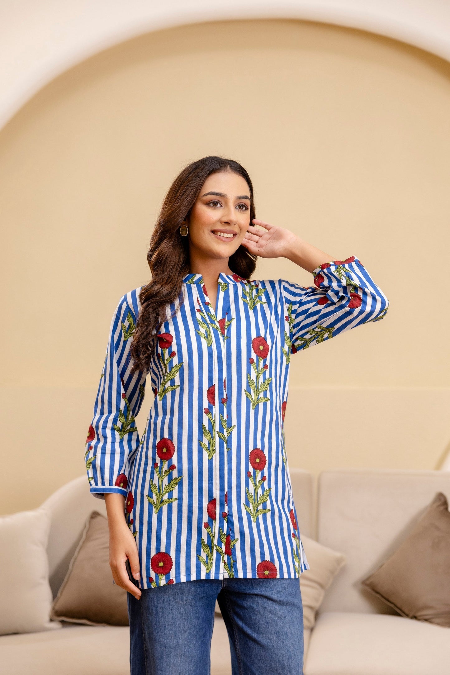Bloomline Striped Cotton Top