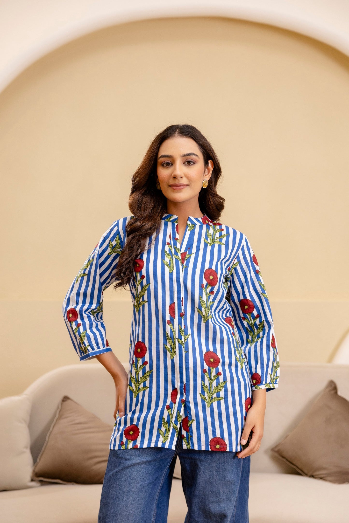Bloomline Striped Cotton Top