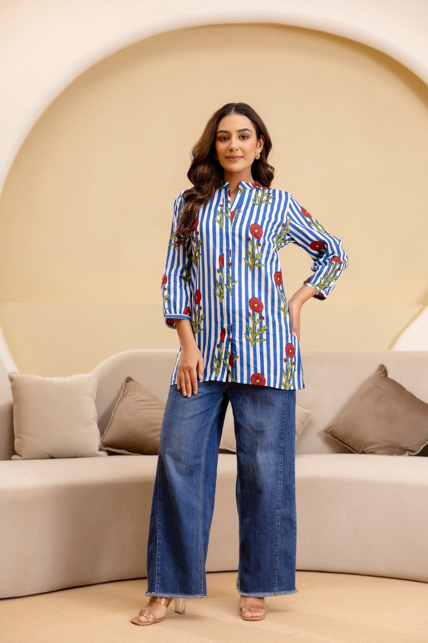 Bloomline Striped Cotton Top