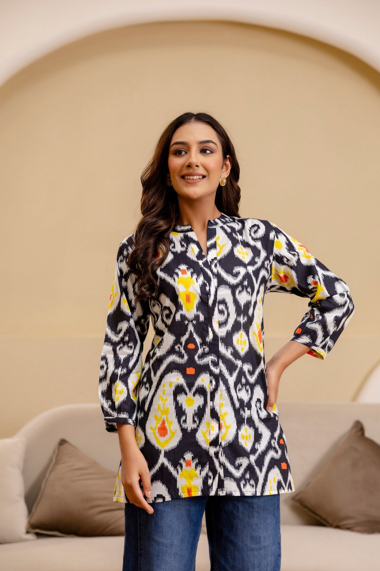 Mystic Swirl Ikat Top