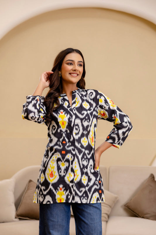 Mystic Swirl Ikat Top