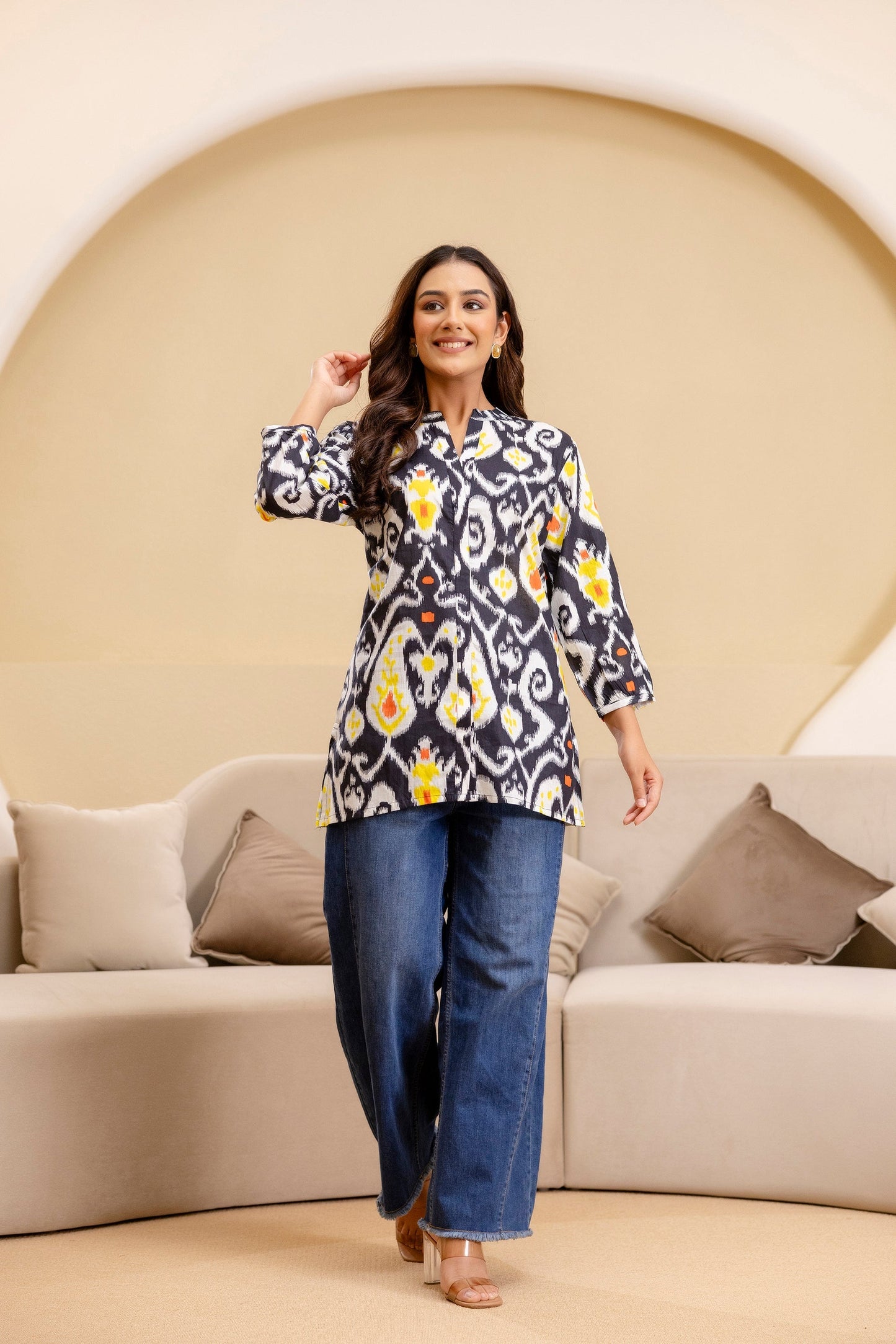 Mystic Swirl Ikat Top