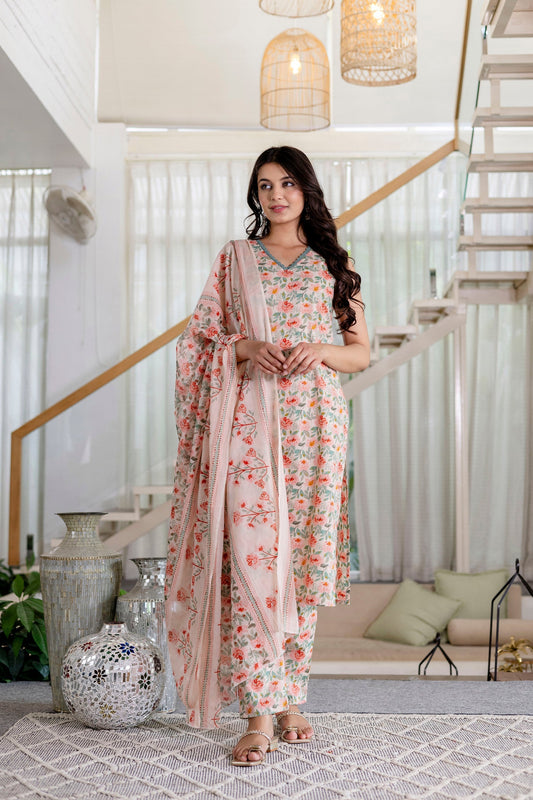 Pearldawn Cotton Dupatta Set