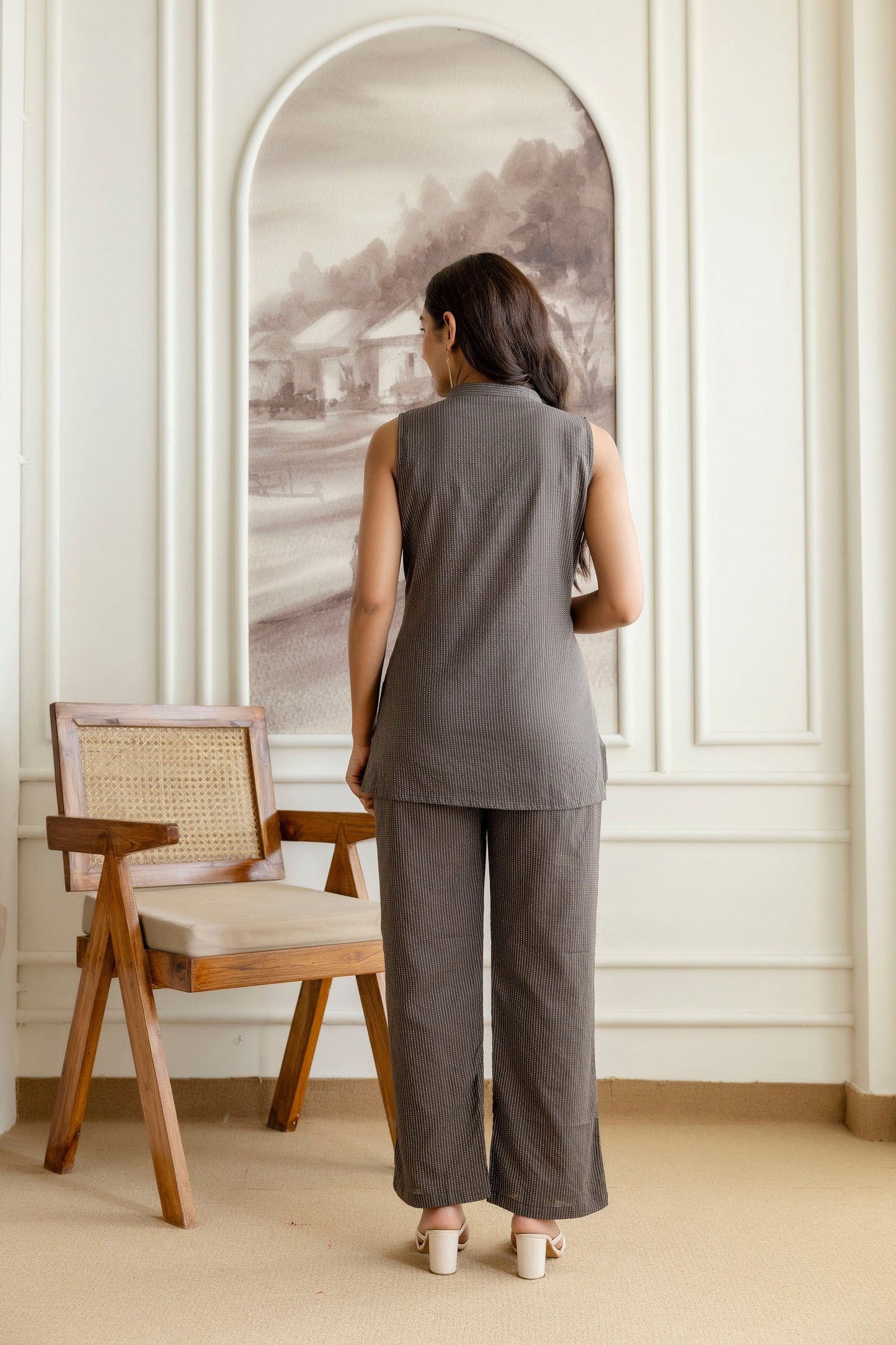 Ashveil Grey Cotton Co-ord Set