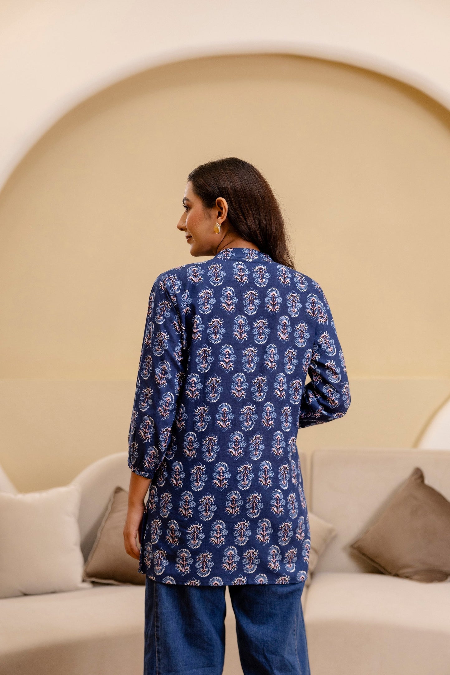 Nocturne Charm Cotton Printed Top