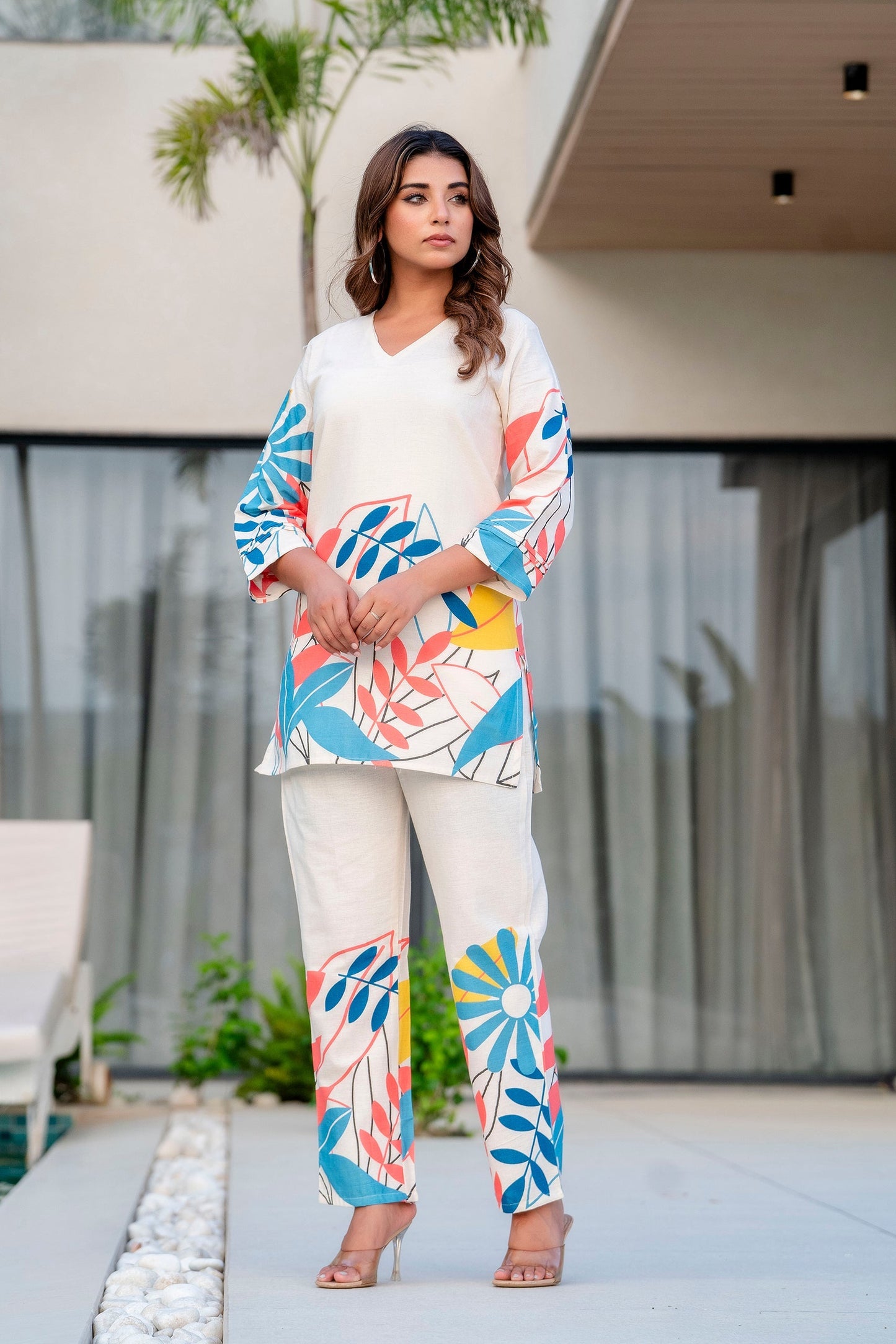 Opaline Ivory Cotton Flex Co-ord Set