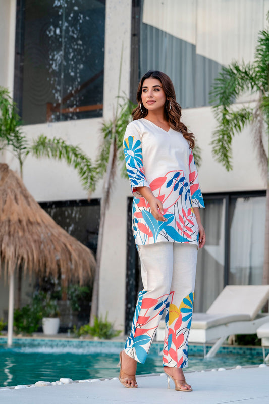 Opaline Ivory Cotton Flex Co-ord Set