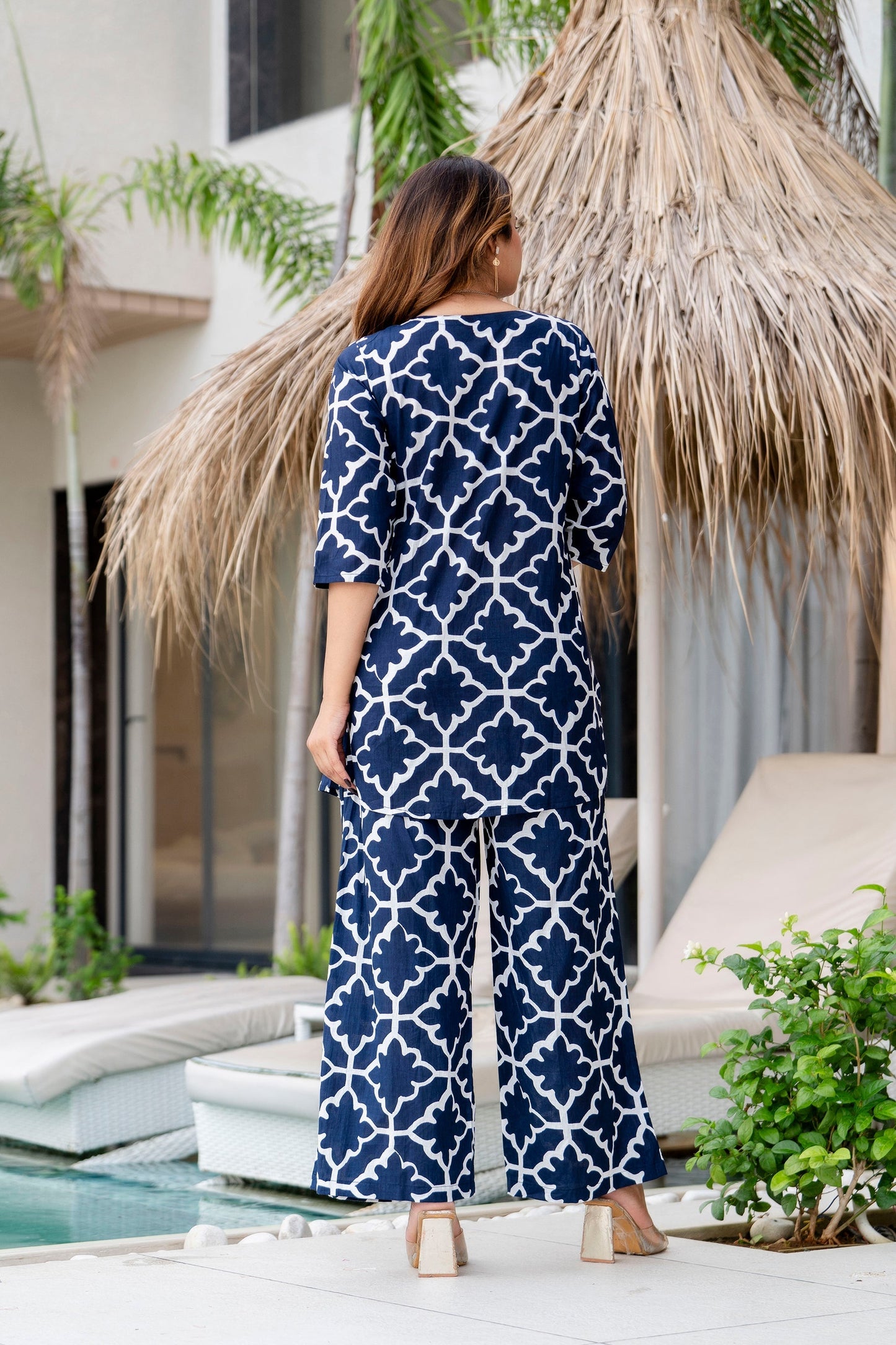 Azurestroke Cotton Co-ord Set